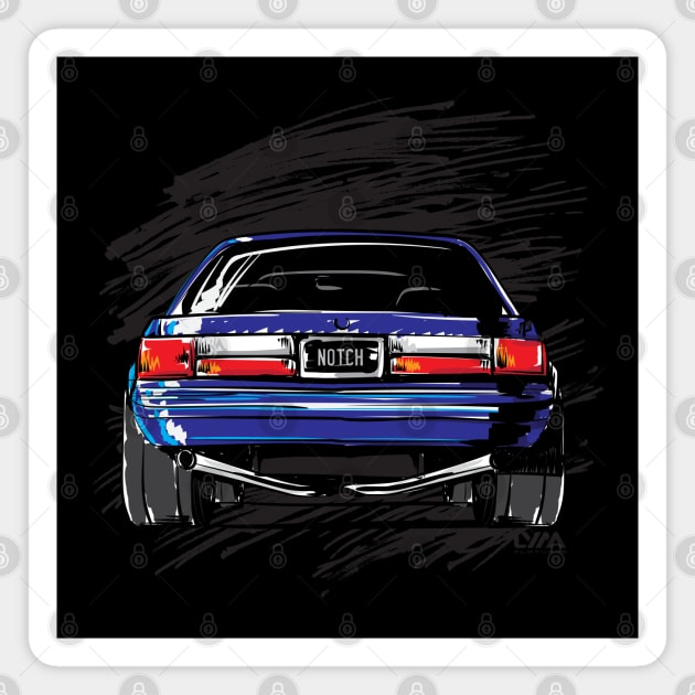 Notch Fox Body Ford Mustang Magnet by LYM Clothing